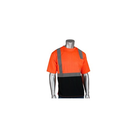 Pip CLASS 2 SHORT SLEEVE T-SHIRTBLACK BOTTOM, UV BLOCK, PK 50 312-1250B-OR/XL